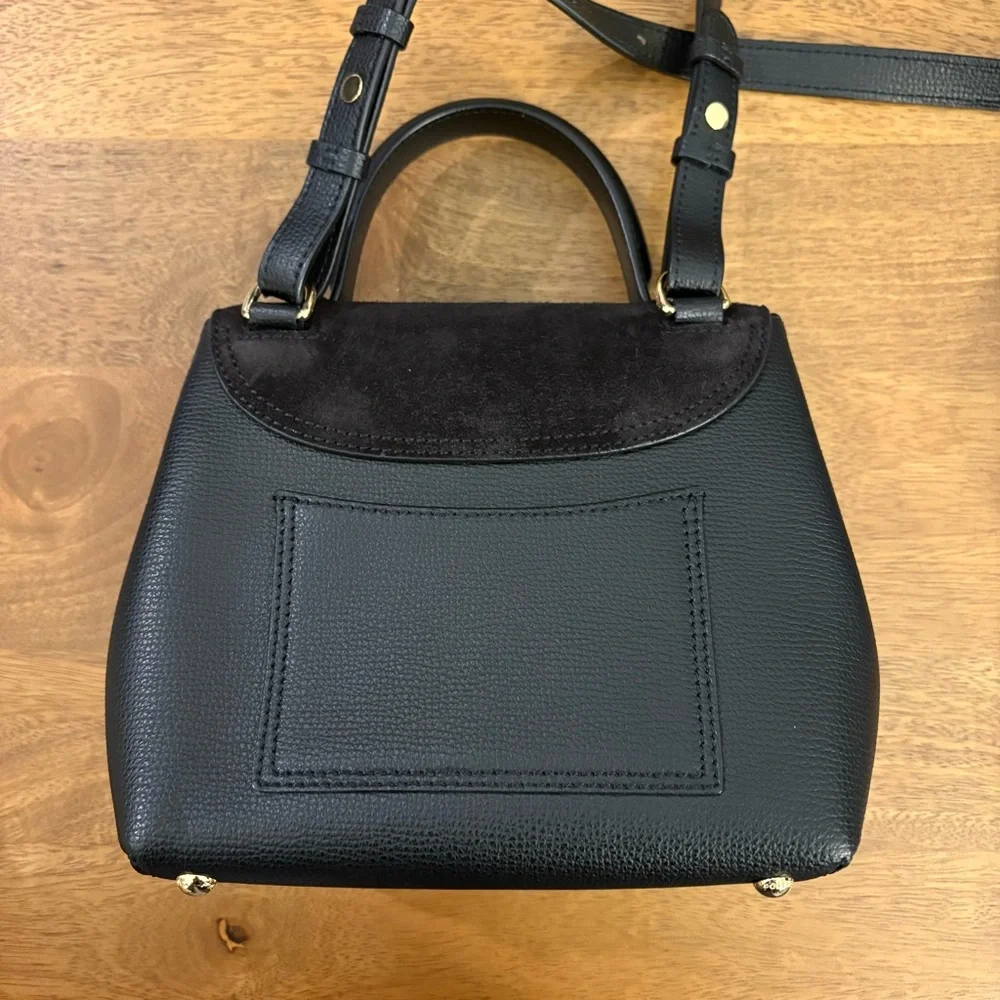 Polene Numéro Un Nano Black Leather & Suede Bag Like New